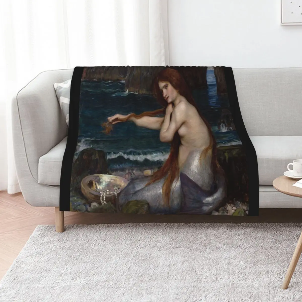 The Mermaid - John William Waterhouse Throw Blanket for babies Luxury St bed plaid Plush Flannel Blankets