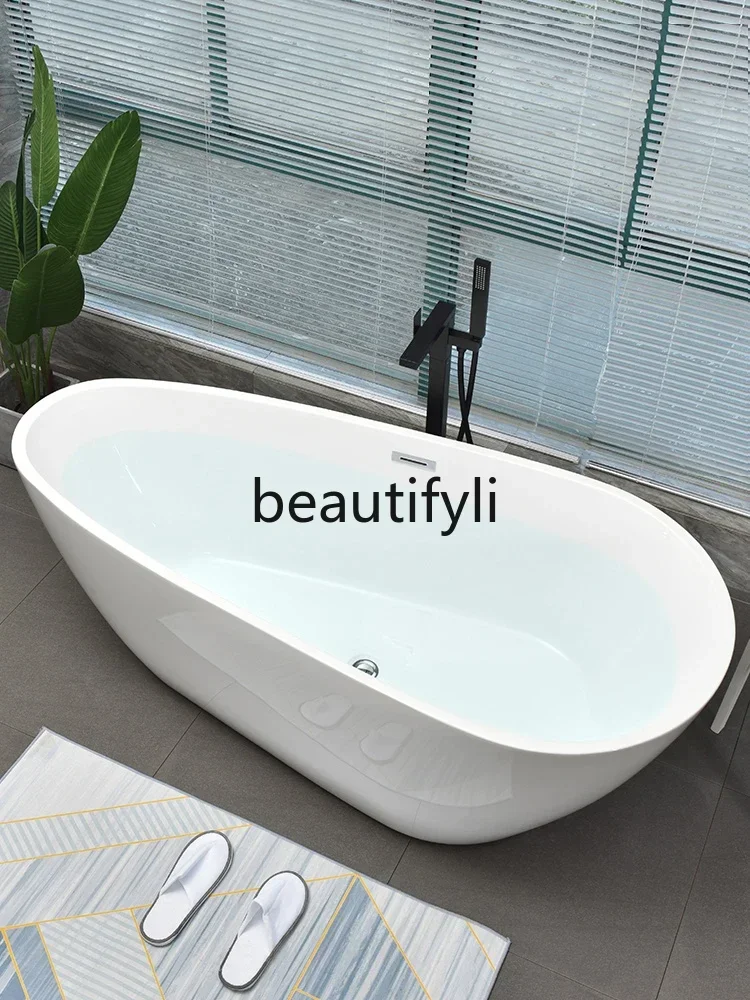 

Asmt14 Acrylic drop-shaped adult bathtub independent bathroom bathtub 1.4-1 m