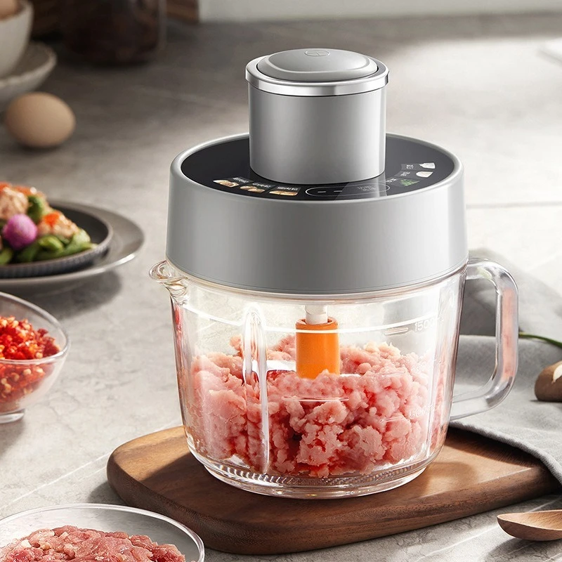 2L Electric Meat Grinder Food Chopper Multifunctional Adjustable Shredding Puree Home Kitchen Stainless Steel Bowl for Baby Food