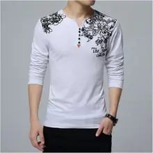 Men's Floral Print Long Sleeve T-Shirt 5XL #2