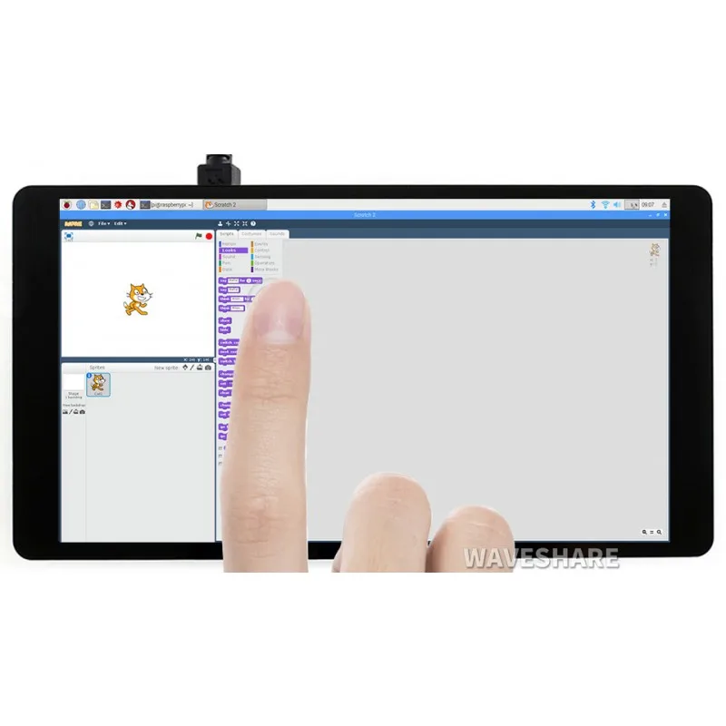 Waveshare 5.5inch Capacitive Touch AMOLED Display, 1080×1920, HDMI, Toughened Glass Cover