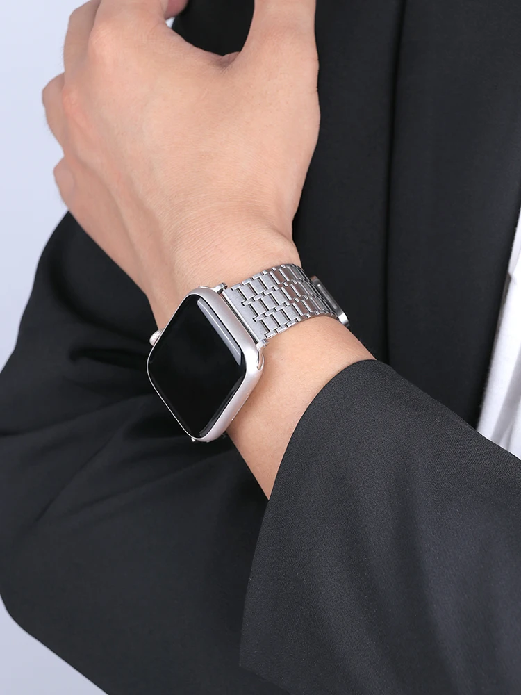 Apple Watchシリーズ11 10 9 8 7 6 SE 46mm 42mm 45 44mm 40 41mm用磁気ステンレススチールストラップ、iWatch Ultra 2 3 49mm用バンド