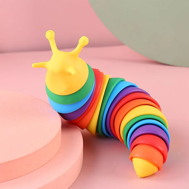 Hot Selling Novel Slug Decompression Caterpillar Slug Creative Quirky Simulation Puzzle Stress Relief Snail Children\'s Toy