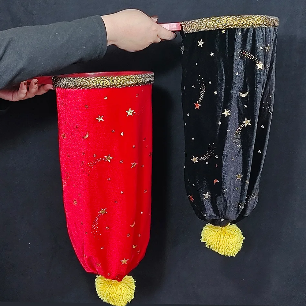 

Change Bag - Twice (Large, Ball, Red/Black) Magic Tricks Magician Funny Stage Gimmicks Illusions Appearing Vanishing Object Bag
