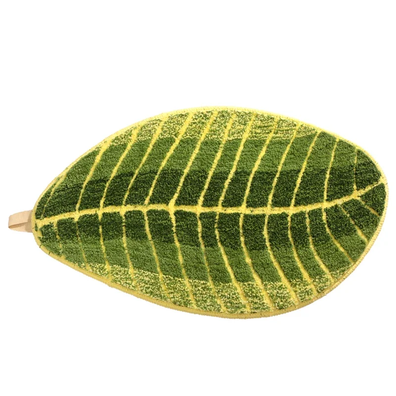 Banana Leaf Bath Mat Super Soft Absorbent Bath Carpet Anti-slip Floor Mat Door Entrance Decorative Door Mat Kitchen Mat