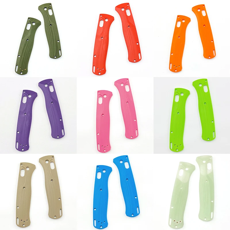 Custom Crossfade Knife Escalas Patches para Benchmade Facas Fazendo Acessórios Peças 11 Cores G10 Bugout 535 Par