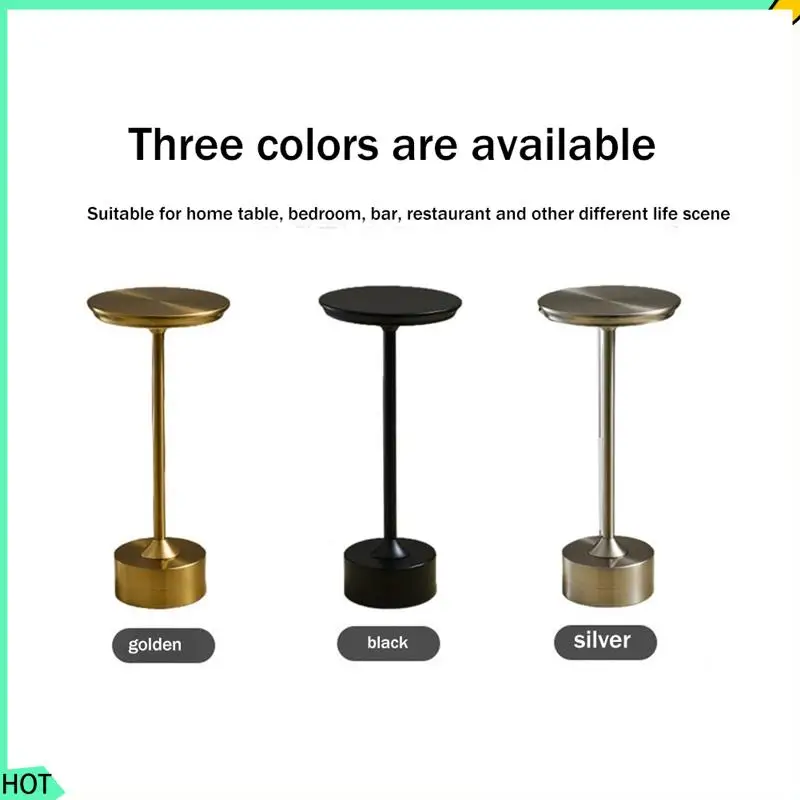 

AWAH 1Set Simple Retro Desk Lamp Restaurant Bar Decor Touch USB Rechargeable Desk Lamp Ambient Light Gold