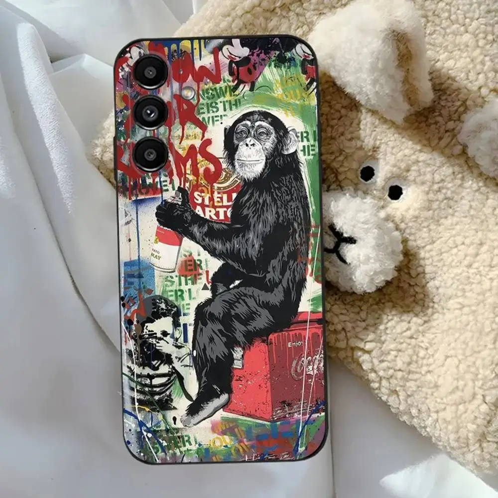 Graffiti  Phone Case For Samsung S24,23,22,30,21,10,9,Ultra,Plus,Lite,FE,5G Black Soft Case