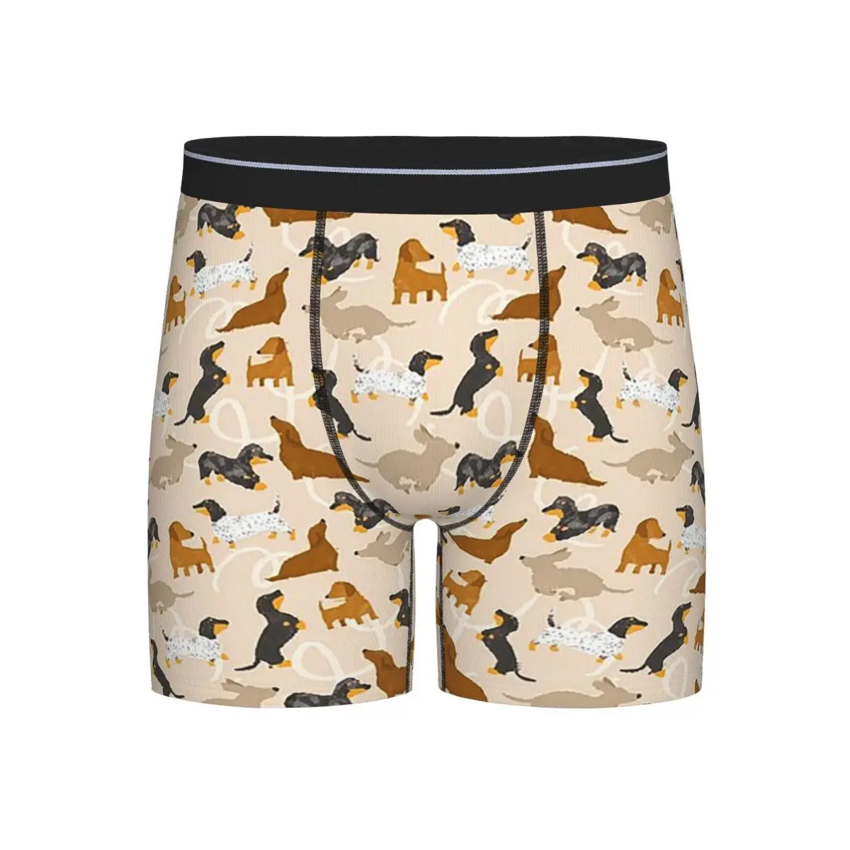 

Long Boxer Underpants Shorts Dachshund Playground Panties Men's Breathable Underwear for Homme Man Boyfriend Gift