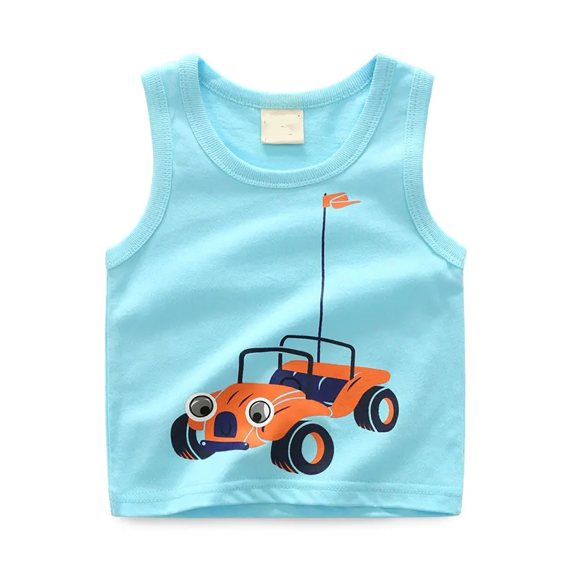 Summer Boys T-Shirt Cartoon Kids Underwear Model Cotton Girls Undershirts Baby Camisole Shirts For Children Clothing