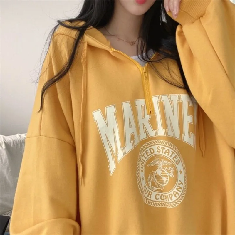 Green Hoodies Sweatshirts for Women Yellow Hooded Sport Female Clothes Emo Y 2k Vintage Winter Cold Xxl New in On Promotion Tops