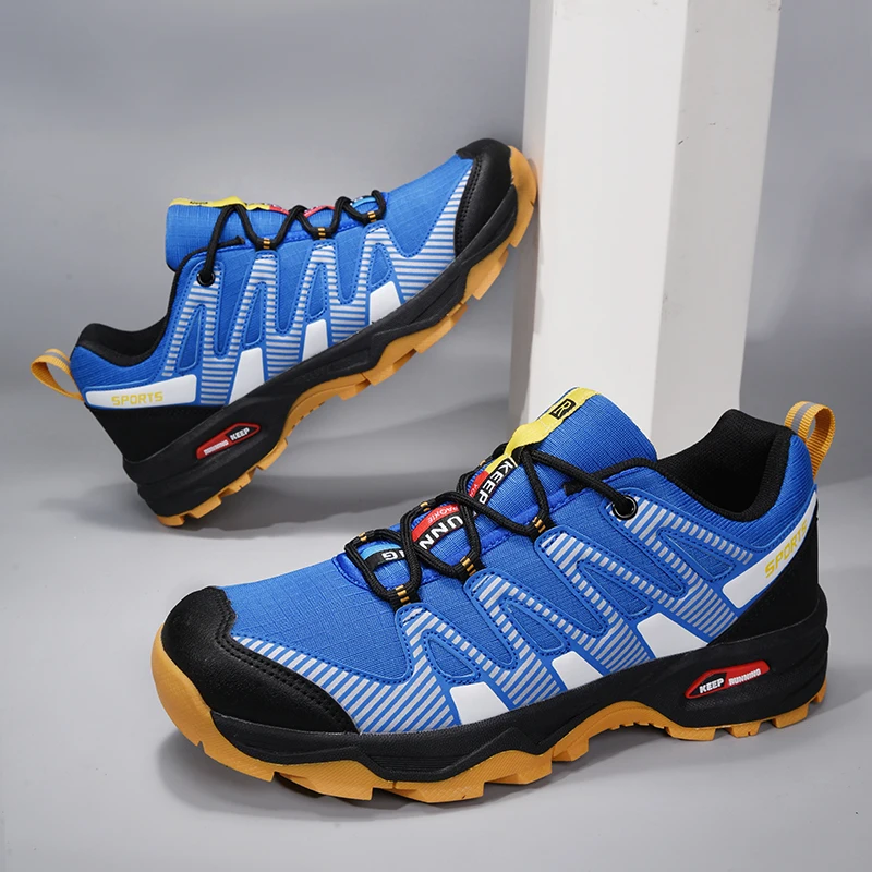 Outdoor Hiking Shoes Men Women Waterproof Trekking Sneakers Lace-up Climbing Trainers Walking Hunting Tactical Sneakers Big Size