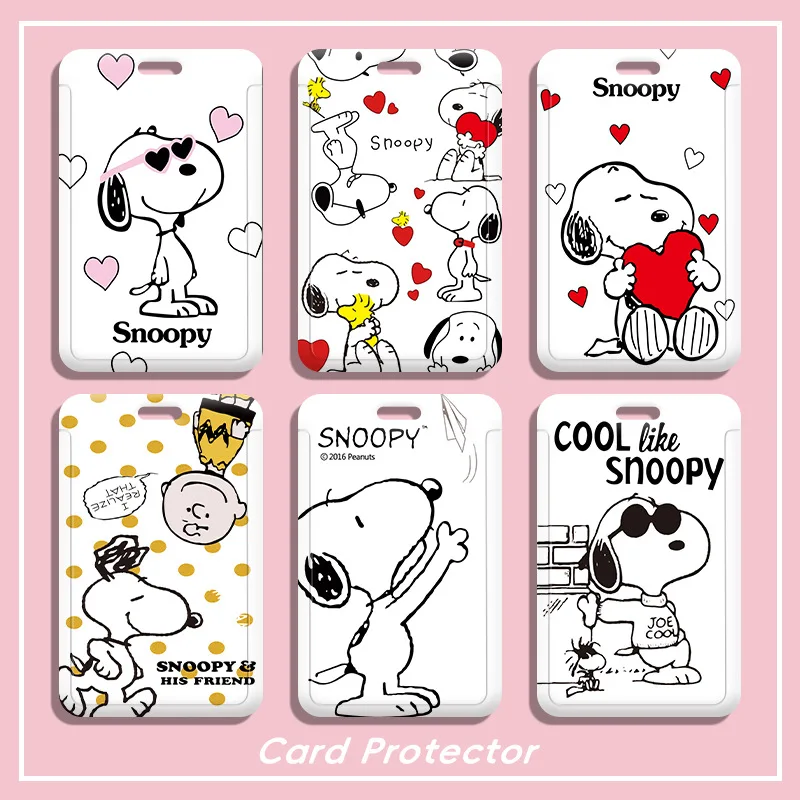 حافظة بطاقات سنوبيس بطاقة الحرم الجامعي للطلاب كارتون لطيف للأطفال بيك اب قطرة واقية/حافلة/مترو الأنفاق/جبة/بطاقات عمل هدايا