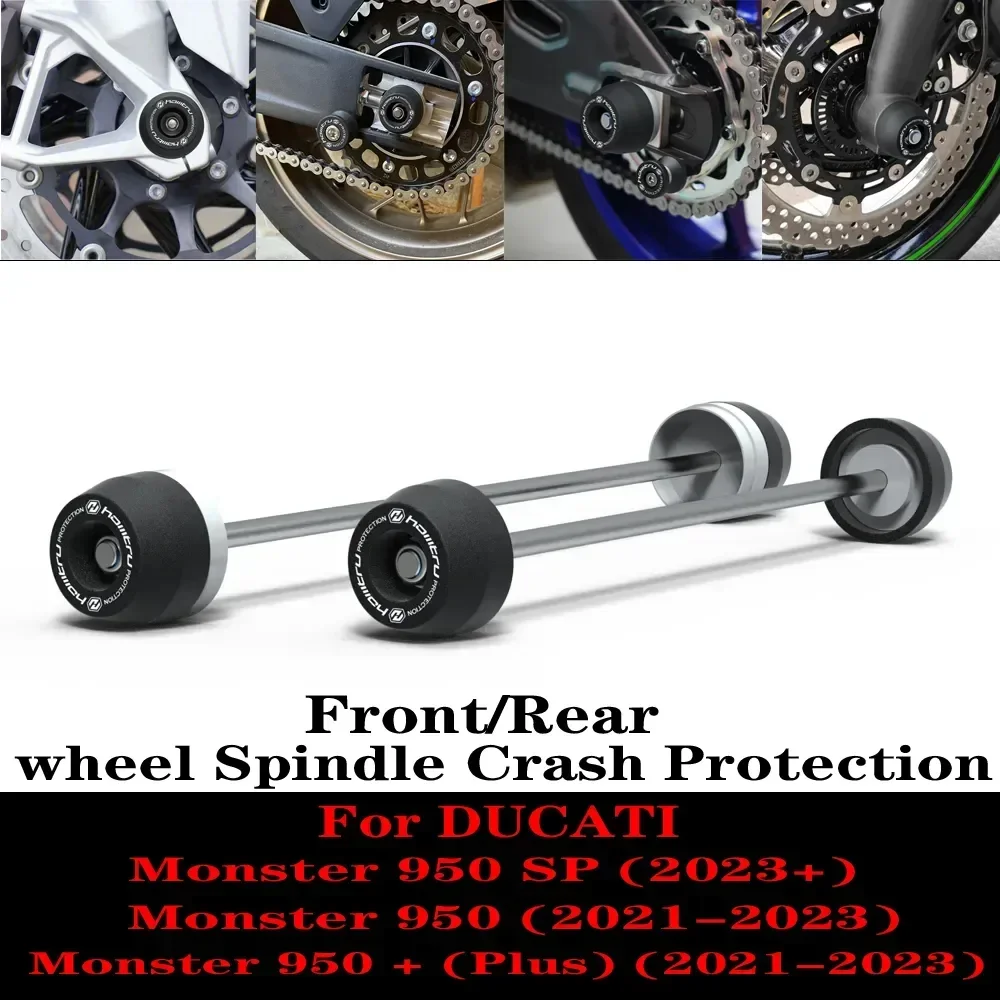 

For Ducati Monster 950 / Monster 950 SP / Monster 950+Plus 2021-2023 Front Rear wheel Spindle Crash Protection