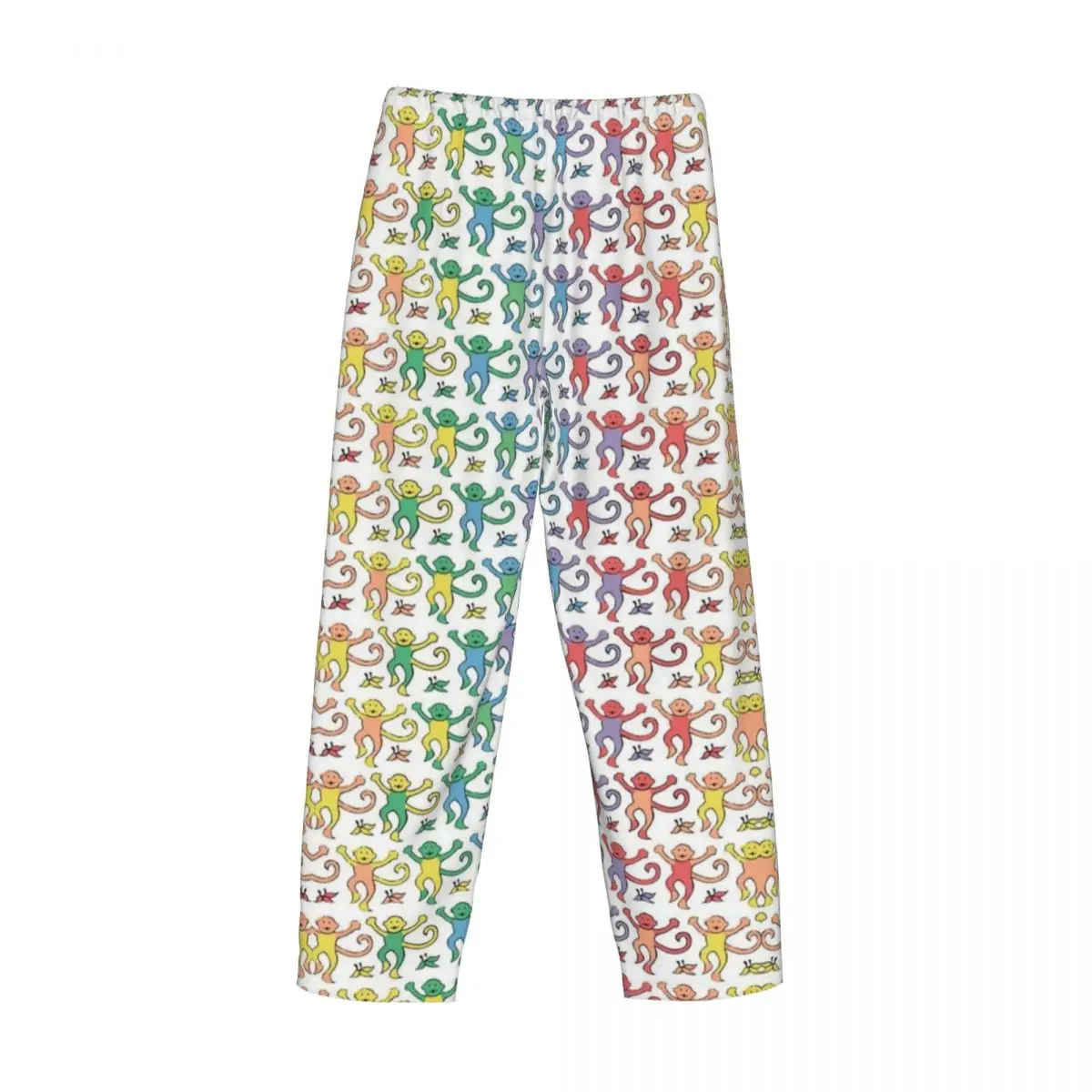 Custom Preppy Roller Monkeys Rabbit Pajama Pants for Men Sleepwear Lounge Sleep Bottoms Stretch with Pockets