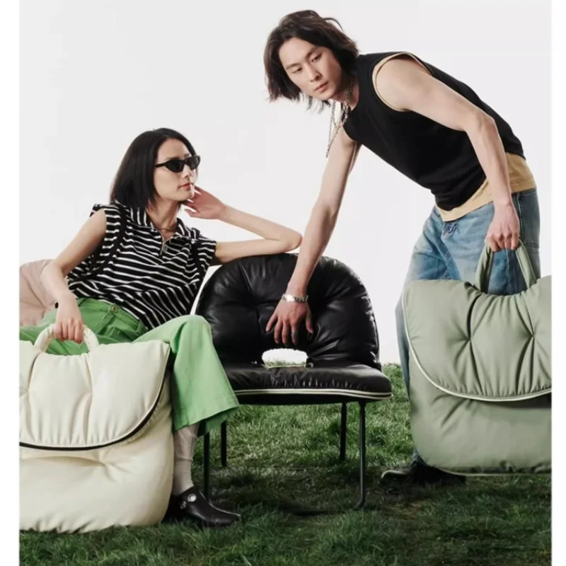 

Simple Modern Home Bag Chairs Lazy Folding Carry Single Recliner Balcony Sofa Chair Bedroom Tatami Living Room Nordic Furniture