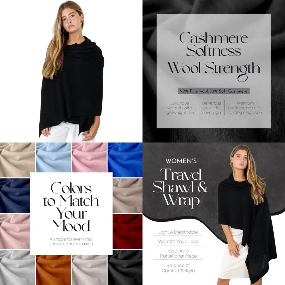 

Роскошный кашемировый вязаный шарф, палантин из пашмины, всесезонный женский шарф из смеси кашемировой шерсти для путешествий