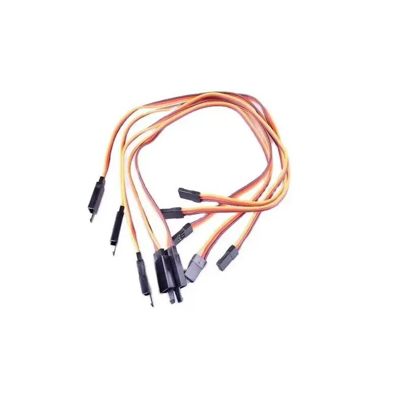 5Pcs 100mm/150mm/200mm/300mm flat  Extension Servo Wire Lead Cable with safety lock  For RC Futaba JR  Male to Female