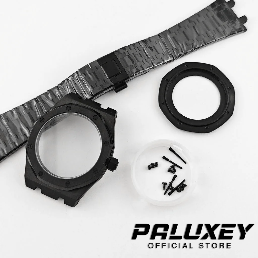 

41mm PVD Black AP Sapphire Crystal Watch Parts Suitable for NH34 NH35 NH36 Movement AP Modified Watch Case for 31.8mm Dial