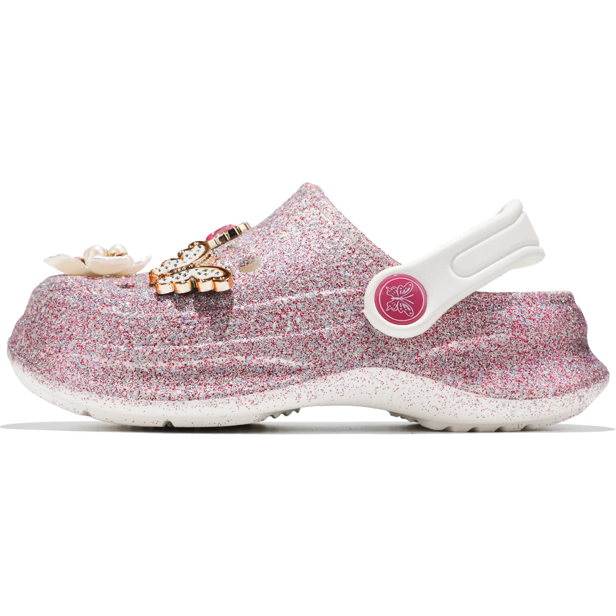Glitzernde Clogs und Pantoletten für Kinder, leichte EVA-Gartenschuhe, rutschfeste Sandalen, atmungsaktive Slip-On-Schuhe für drinnen und draußen 168 – Detail 4