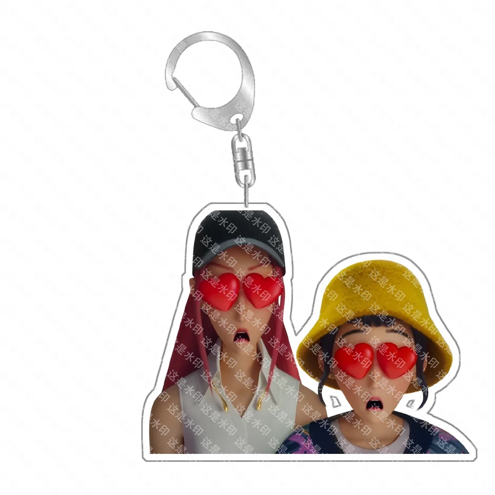 Anime Huntr-x K-Pop Demon Hunters Preorder Keychain - Fan Art Self Made Acrylic Classics Game Collection Toy Charm Girl Gift