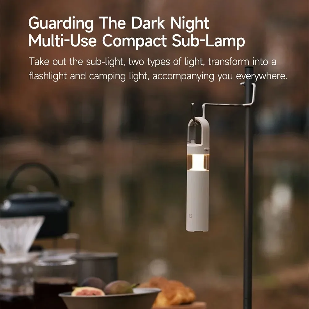 Xiaomi Mijia Split Camping Lamp Ambient Light Stepless Dimming Flashlight IP54 Dustproof Waterproof Rechargeable Smart Control