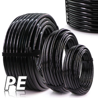 10-50m OD-6/8/12mm Garden Black PE Hose Pressure-Proof Watering Pipe 1/4\