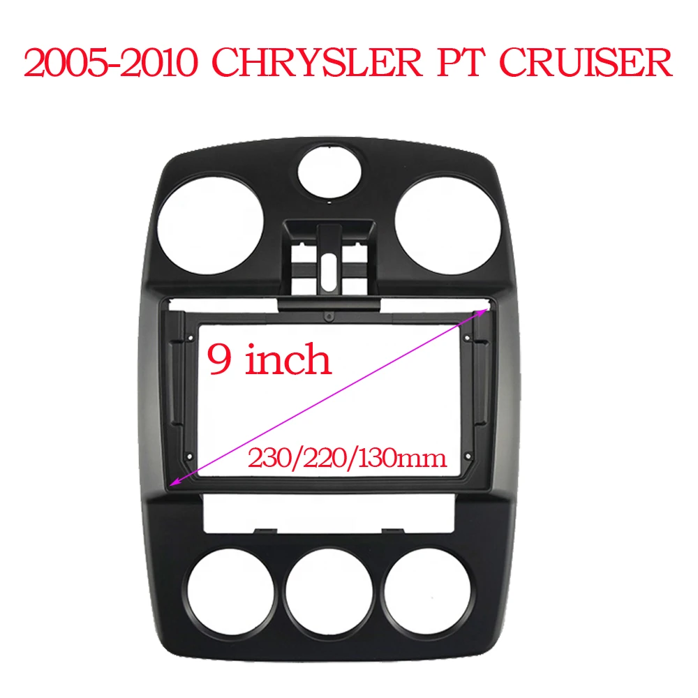 For 2005-2010 CHRYSLER PT CRUISER (9INCH) Car Radio Fascias Android GPS MP5 Stereo Player 2 Din Head Unit Panel Dash Frame Insta