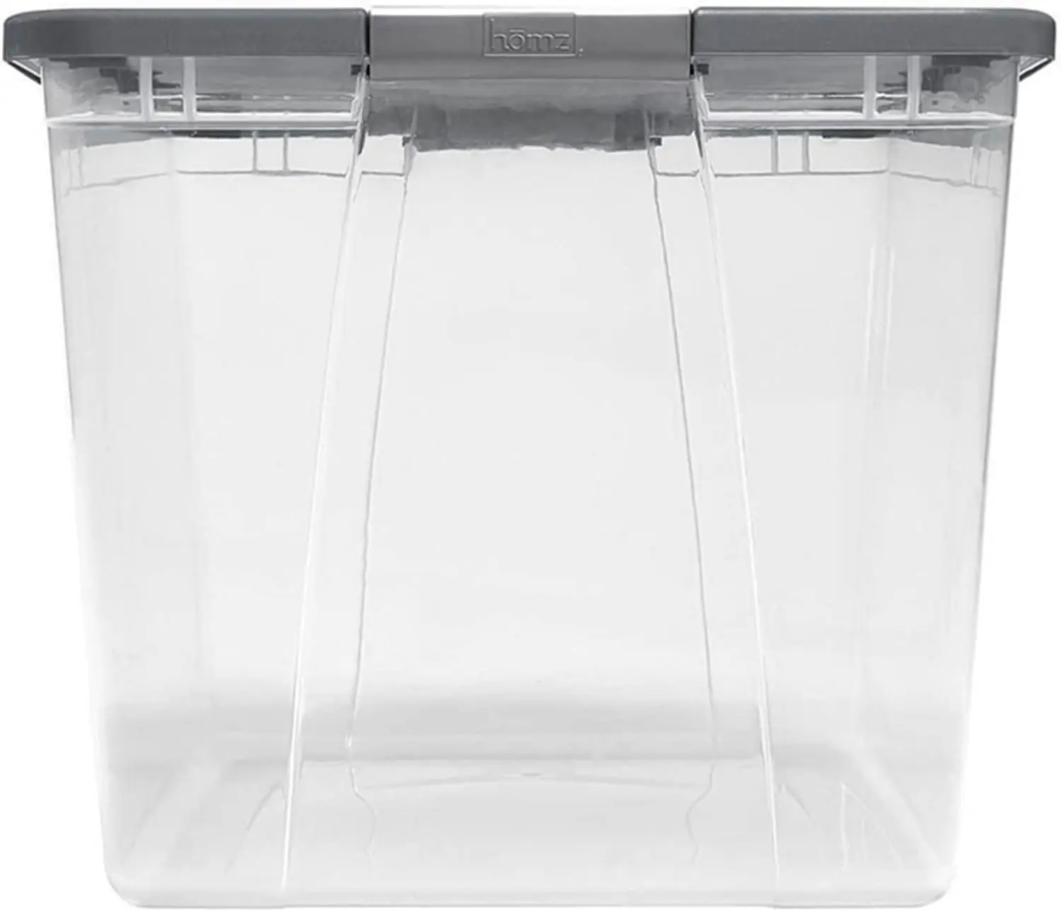 

64-Quart Clear Plastic Stackable Storage Bin with Lid Container Box with Latching Handles for Home Garage