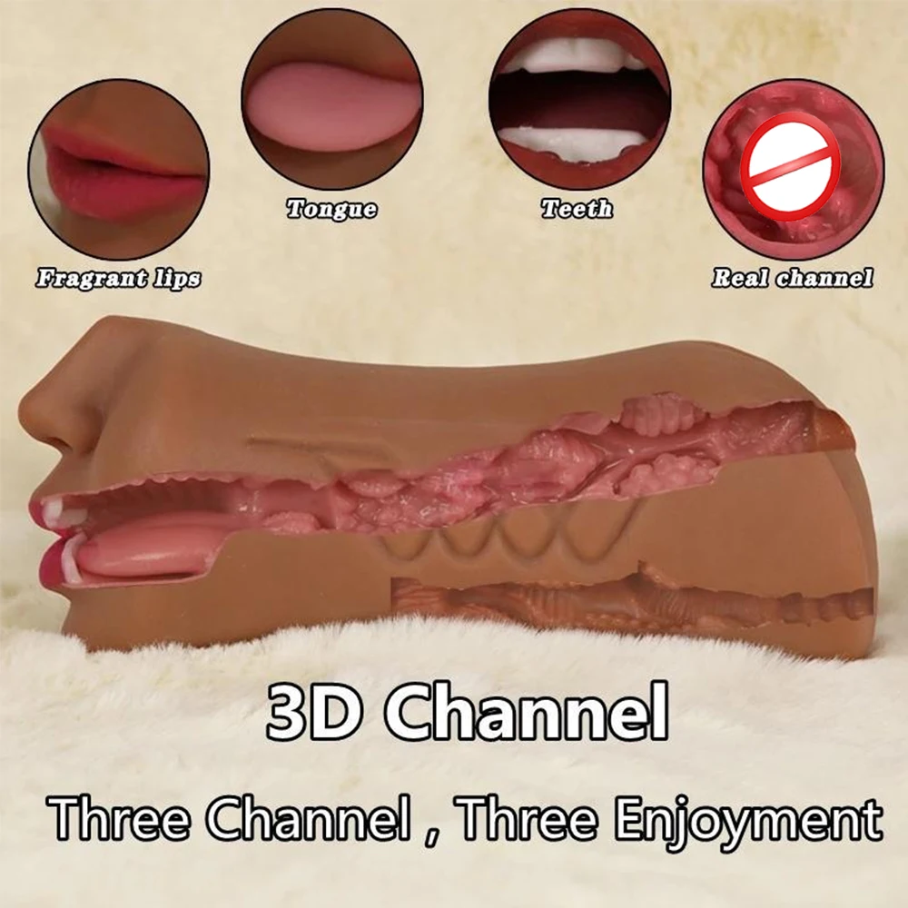 3 IN 1 Vaginal Anus Masturbation Sex toys for Men Silicone vaginal pussy vaginal for man For Penis Stimulation Sexules toys