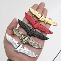 3D Chrome Flying Eagle Hawk Emblem Decal Car Styling Stickers For Universal Cars  Rear Trunk Motorcycle Decoration Accessories