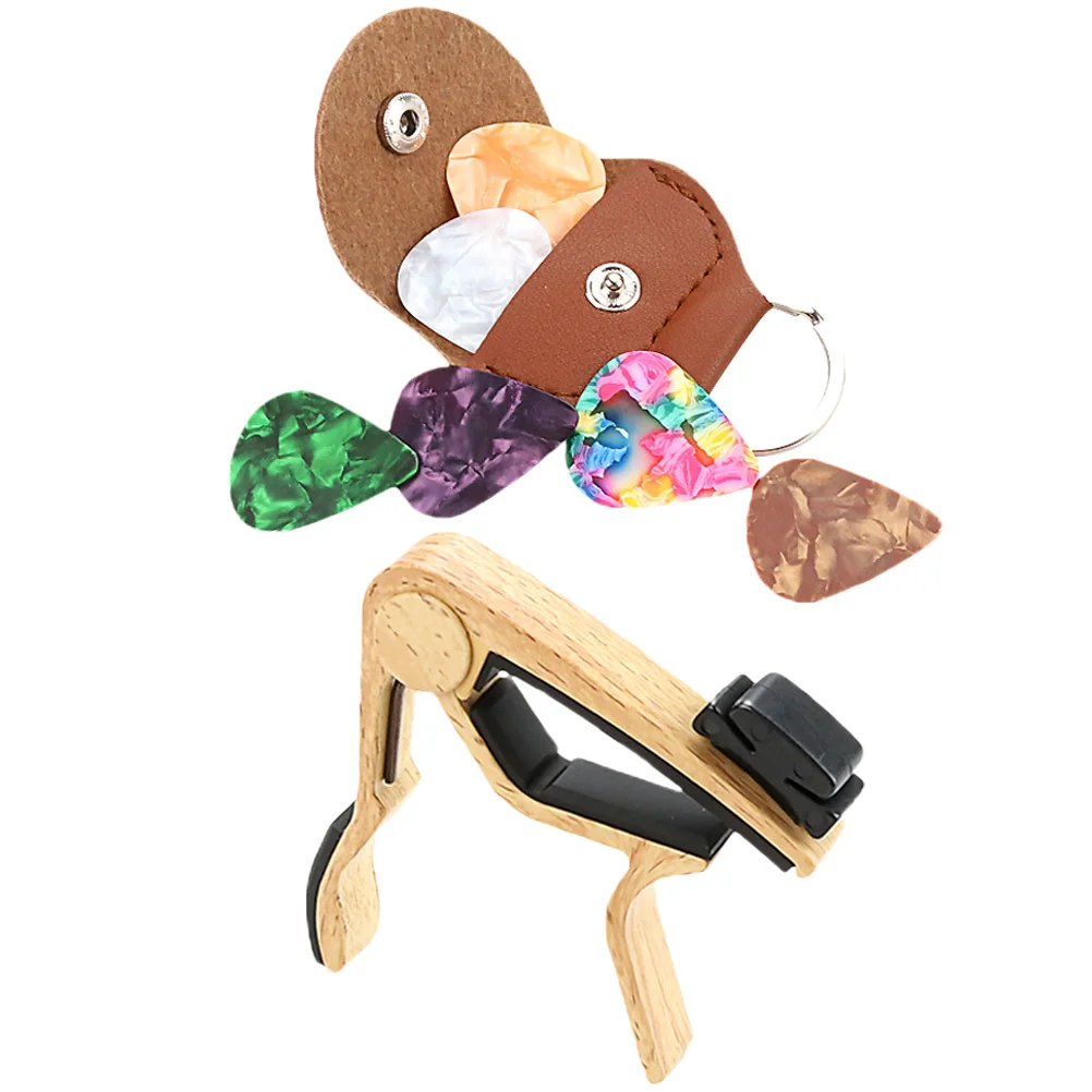 

1 set 1 Set Guitar Capo Pick Holder Kit For Electric Acoustic Bass Ukulele Mandolin Banjo Metal Tuning Tool Music Accessories