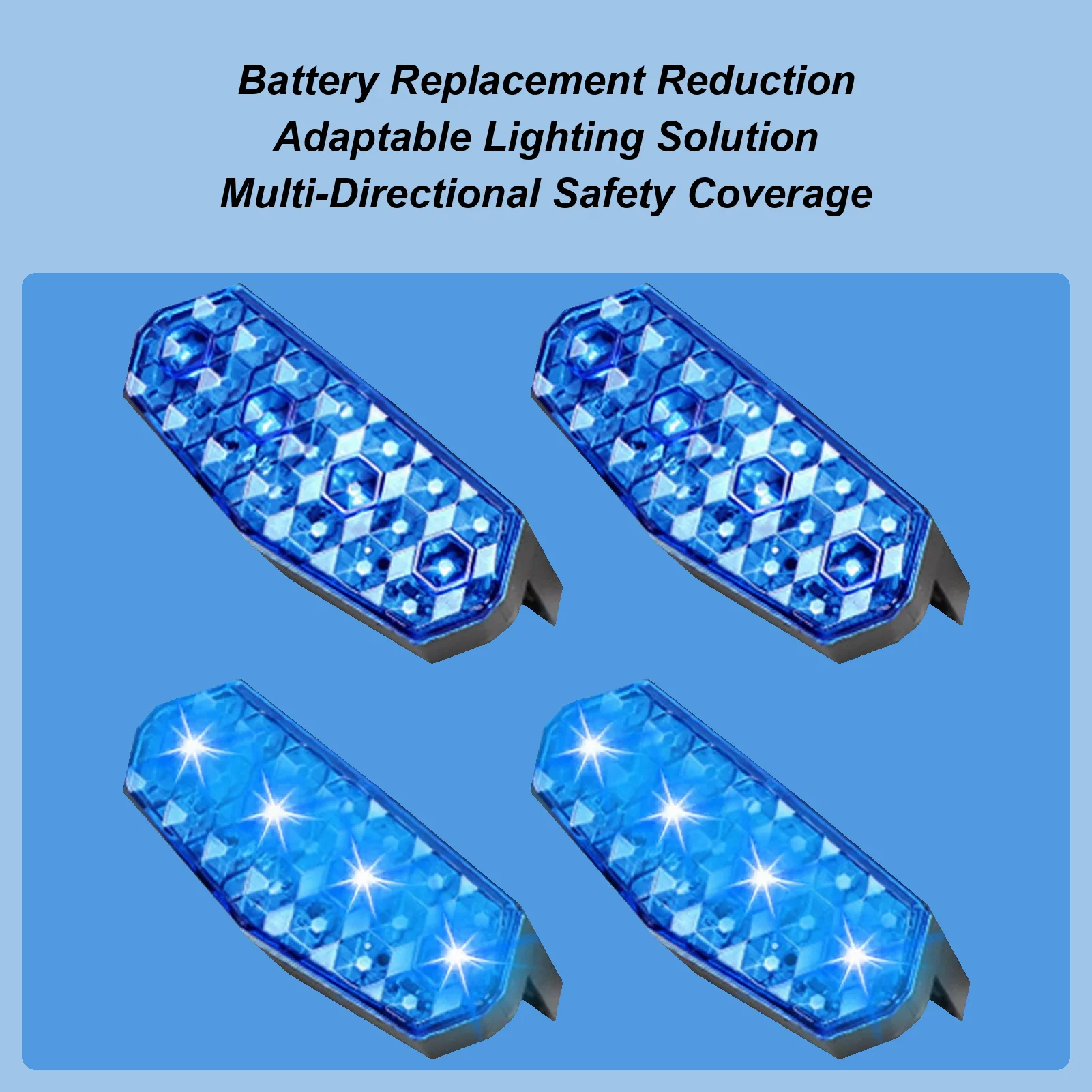 

Solar Warning Light Anti-Collision Flashing Lights For Car Truck 4 Pieces High-Brightness Automotive Alarm Fixture Assemblies