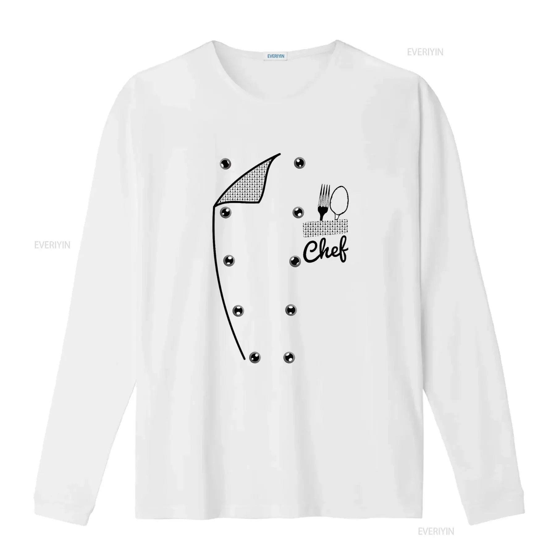Funny Chef Costume Jacket Faux Cook s Uniform Fun T Shirt vintage Washed Soft Casual Top For Everyday Wear Breathable homme