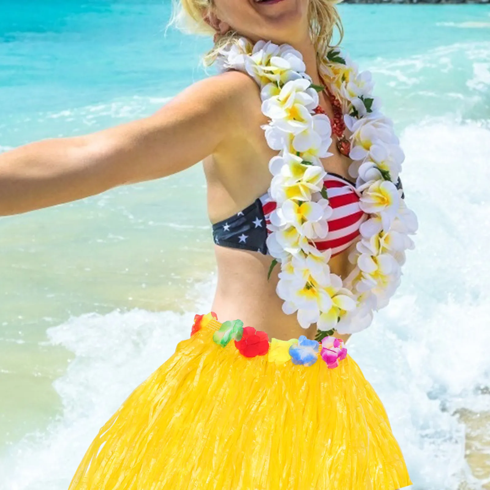 

4 pcs Grass Skirts Hawaiian Style Handmade Tassel Hula Dance Costume For Party Decorations Hawaii Party Skirts Cosplay