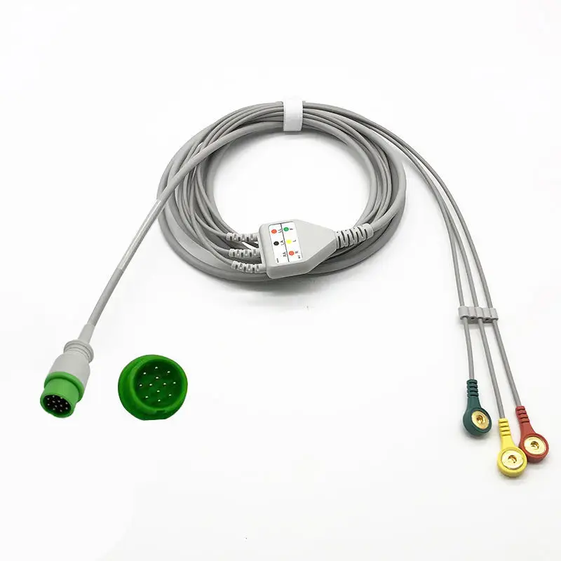 12 Pin 3 5 Lead ECG Cardiac Lead Wire Cable Fit for Infinias Omni Monitors