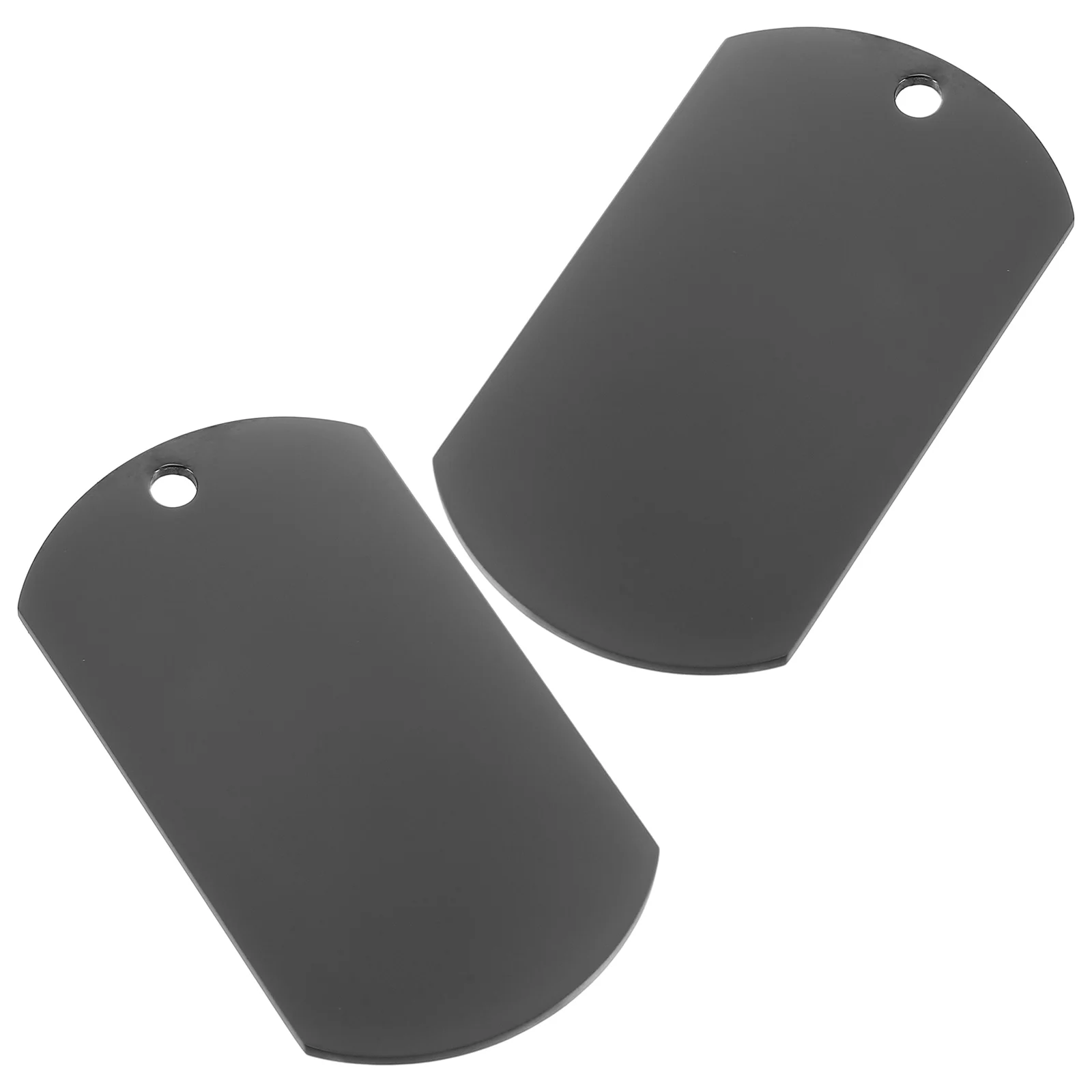 

2pcs Stainless Dog Tags Blank Keychains Engraving Machine Labels Ear Tags For Cattle Pet ID Accessories Jewelry Parts