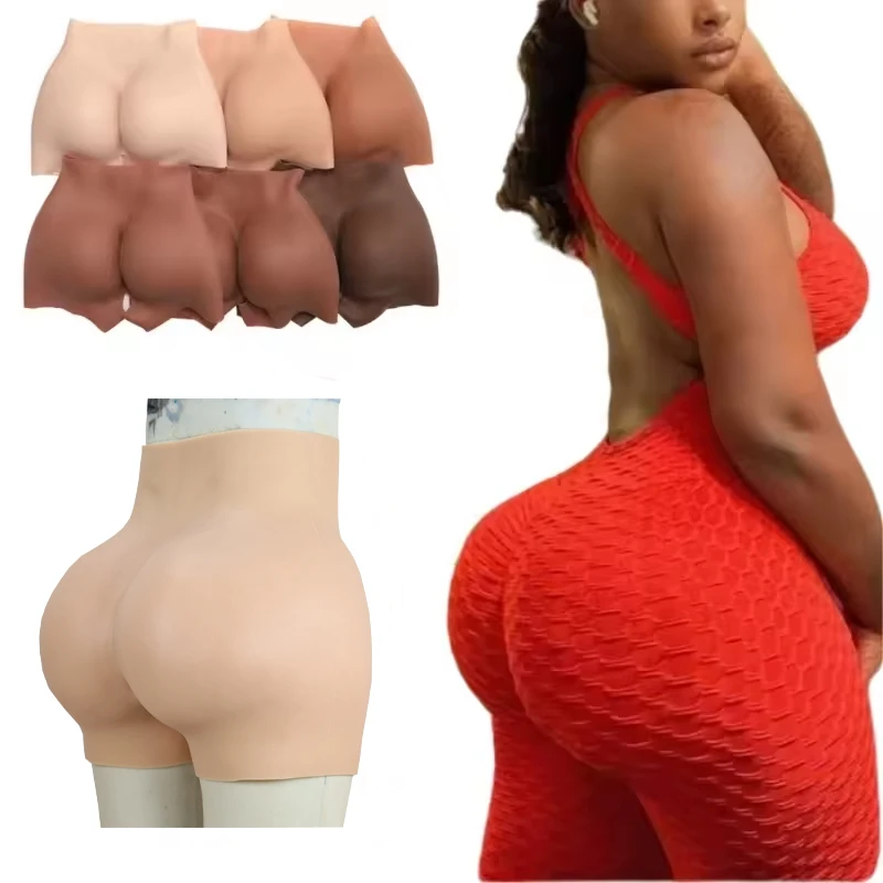 Silicone Padded Panty Fake Bums High Waist Enhancer Shaper Fake Buttocks Pant Women Silicone Butt and Hips Pads