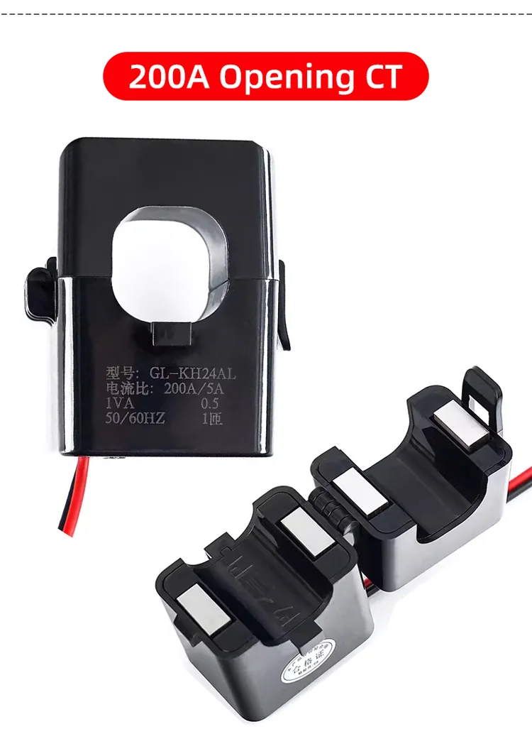 Split-Core-Stromwandler Stroms ensor Transformator 32a 100a 200a 300a Klemm sensor Wechselstrom klemme ct – Detail 8