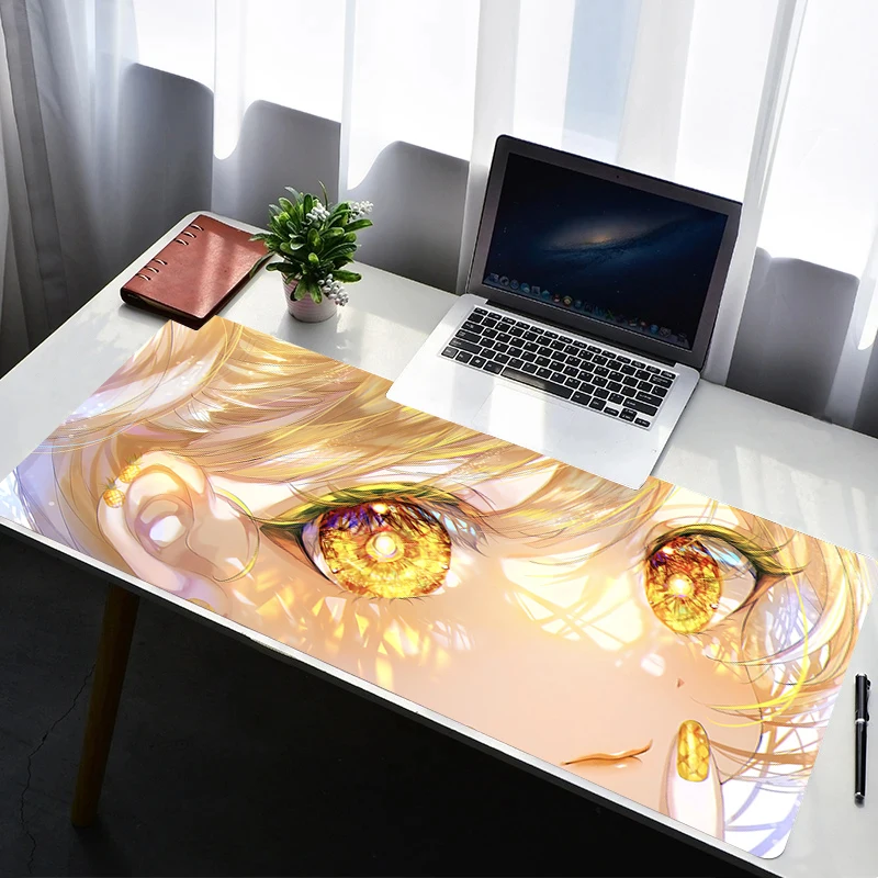 Tappetino per mouse Tappetino da scrivania Tappetino da gioco anime Kawaii Gaming Crystal Eyes Tappetino per mouse Velocità Tappetino per tastiera per computer e ufficio