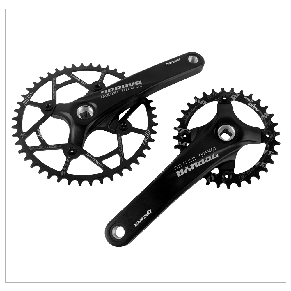 Prowheel MTB Kurbelgarnitur 170 175mm Mountainbike Vierkantloch-Kurbelsatz 32T-52T 104BCD Narrow Wide Kettenblatt Fatbike Kettenrad – Detail 22