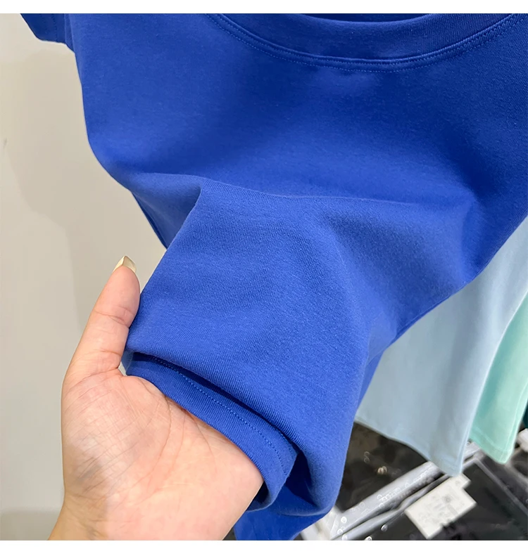 2026 Sexy Quadratischer Ausschnitt Slim T-Shirt Damen Baumwolle Elastisch Basic Einfarbig Lässige Oberteile Kurzarm Dünne T-Shirts Transparent – Detail 23