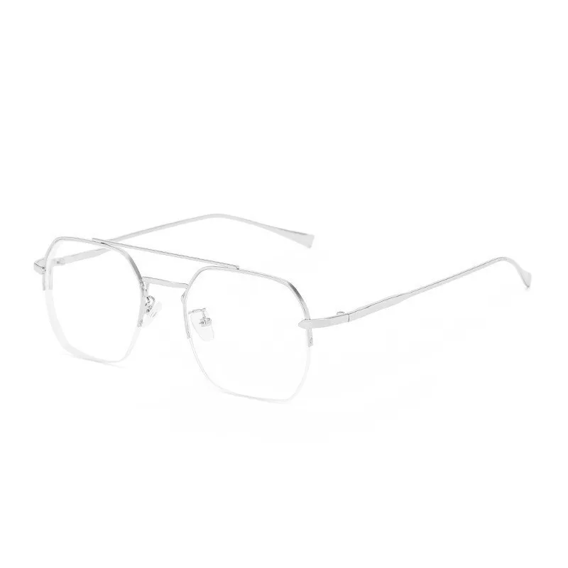 Rechteckige Business-Brille mit Halbrahmen, photochrome Anti-Strahlungs-Brille – Detail 8