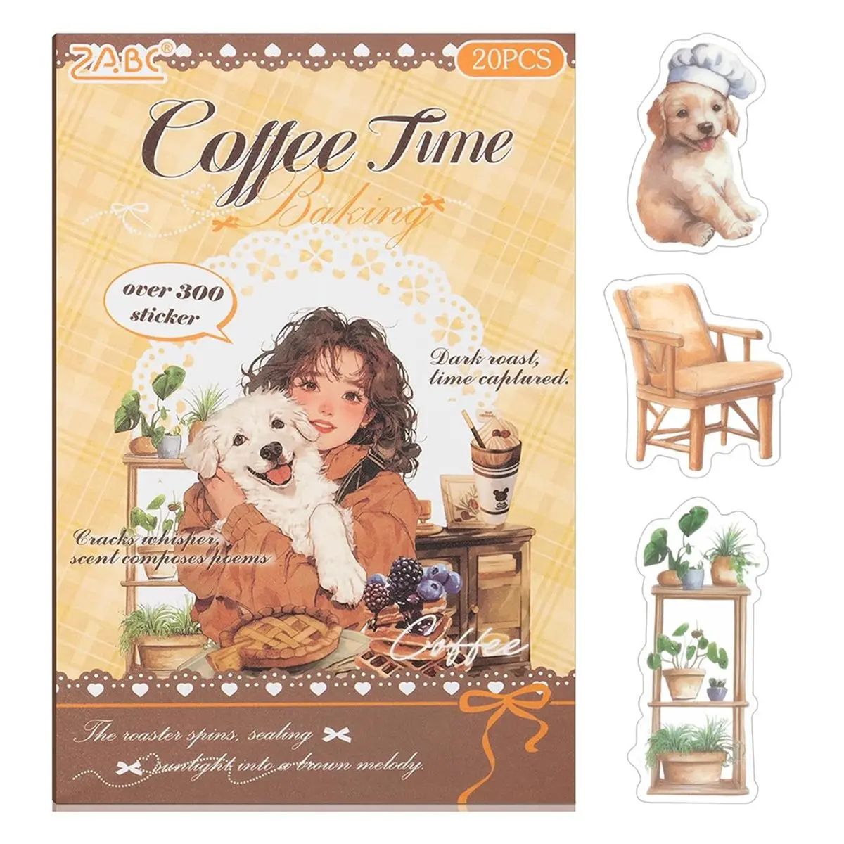2026 NEW Afternoon Tea Series Scrapbooking Sticker Set, 20 Sheets PET Stickers for Junk Journaling