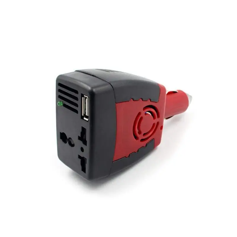 150W Power Inverter DC 12V To AC 220V Car Outlet Voltage Adapterwith 0.5A USB Charging Ports