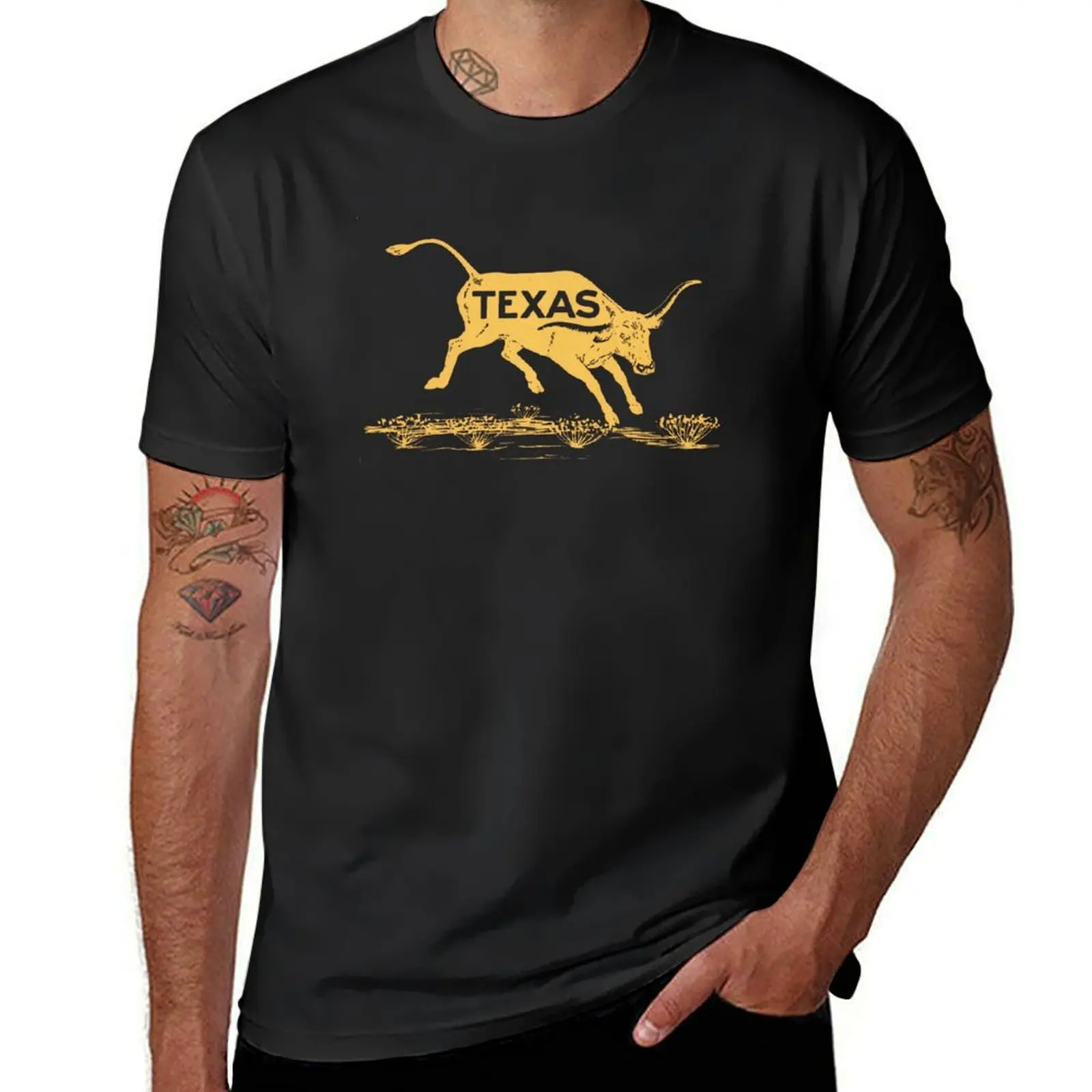 1940's Texas Steer T-Shirt boys whites Aesthetic clothing t shirts for men pack