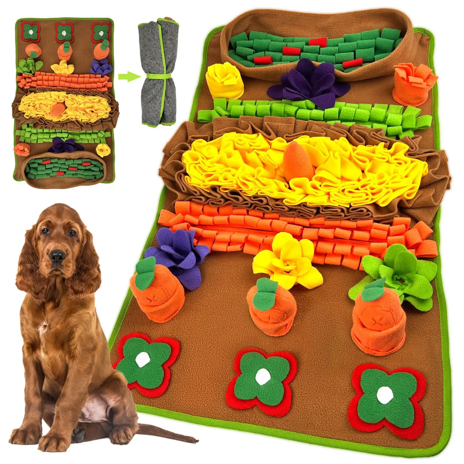 

Pet Dog Sniffing Pad Slow Food Training Indoor and Outdoor Activity Toy Soft Pole Wool Fleece To Relieve Stuffy Foraging Pads