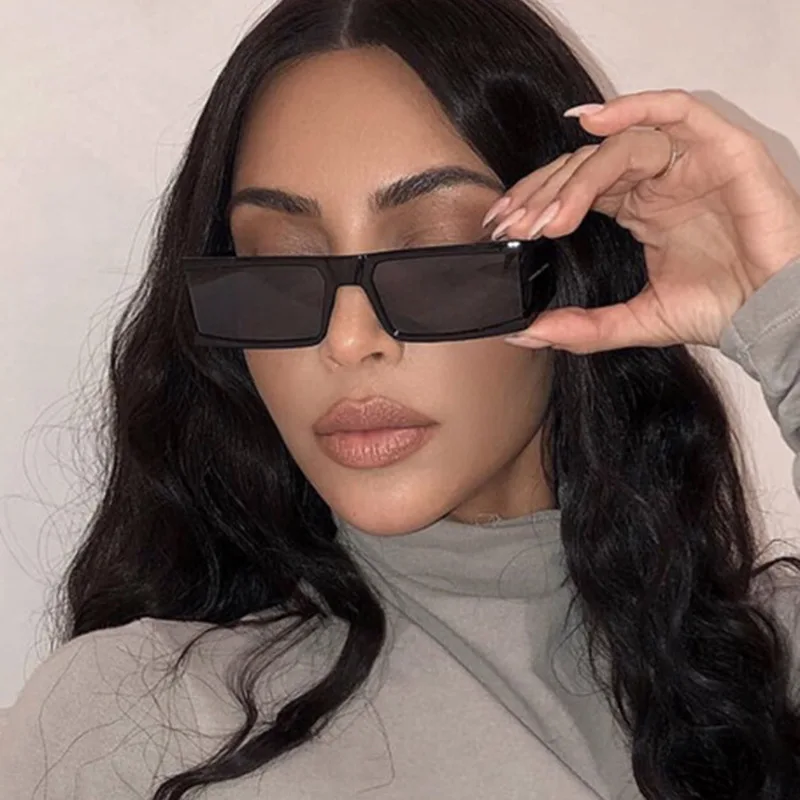 

Vintage small square frame sunglasses net red fashion photos decorative glasses sunglasses for women