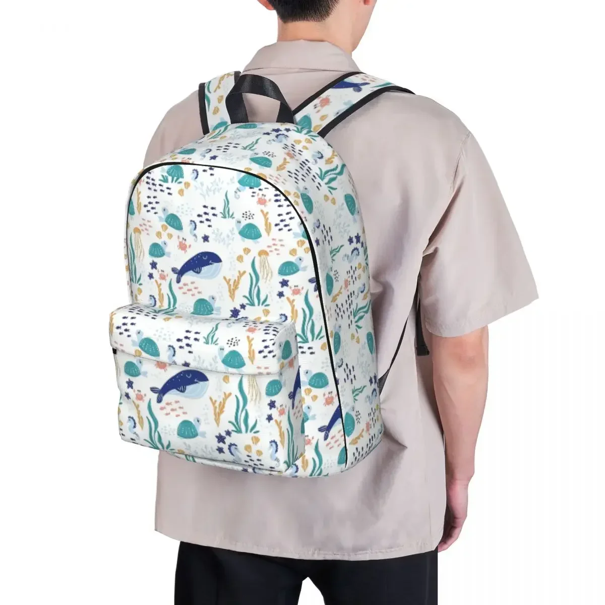 Under The Sea World Backpacks Large Capacity Student Book bag Shoulder Bag Laptop Rucksack Travel Rucksack Children School Bag