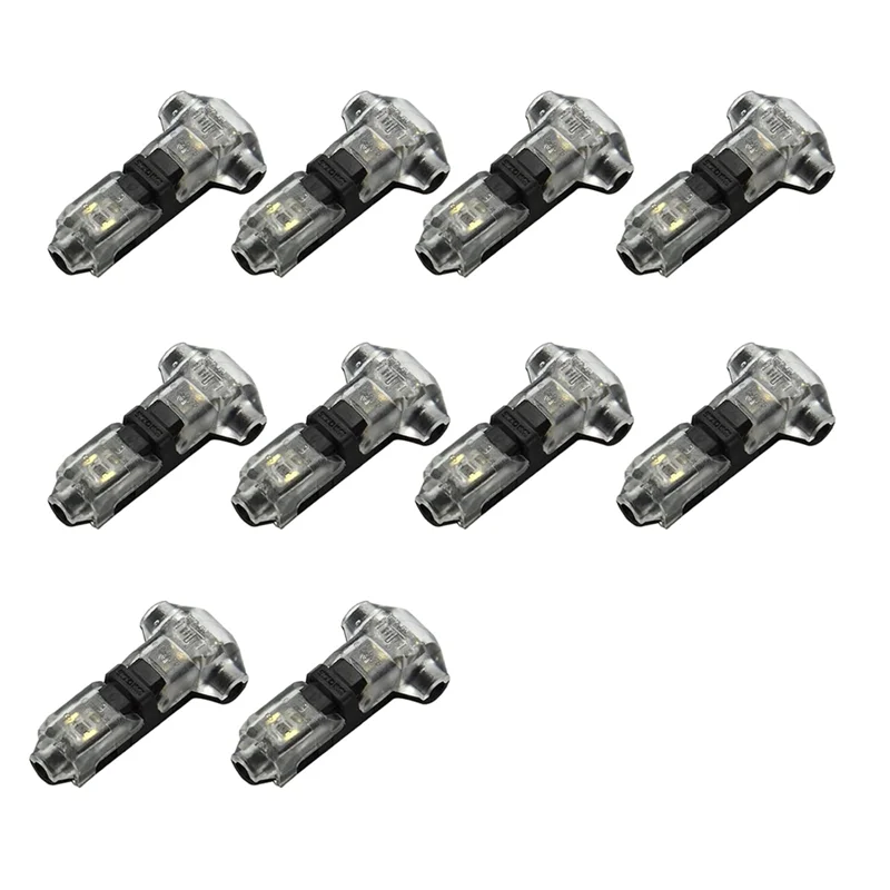 

AT19-For Wiring Automotive Splice T Tap Wire Connectors 10Packs Mini 24-20 AWG Quick Cable Splitter